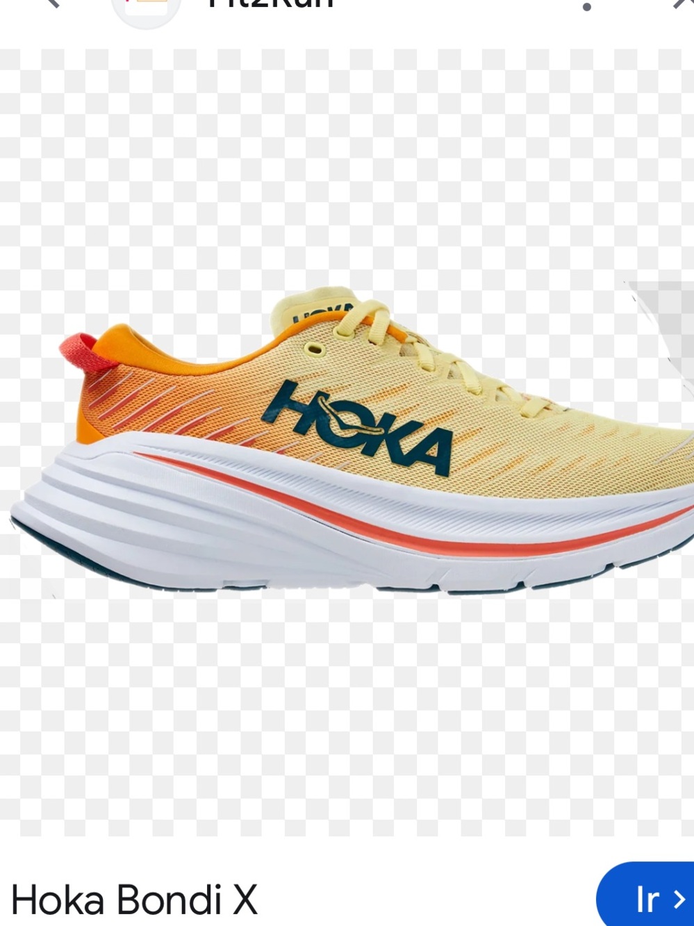 Hoka Bondi X Women's Yellow with Orange Accents